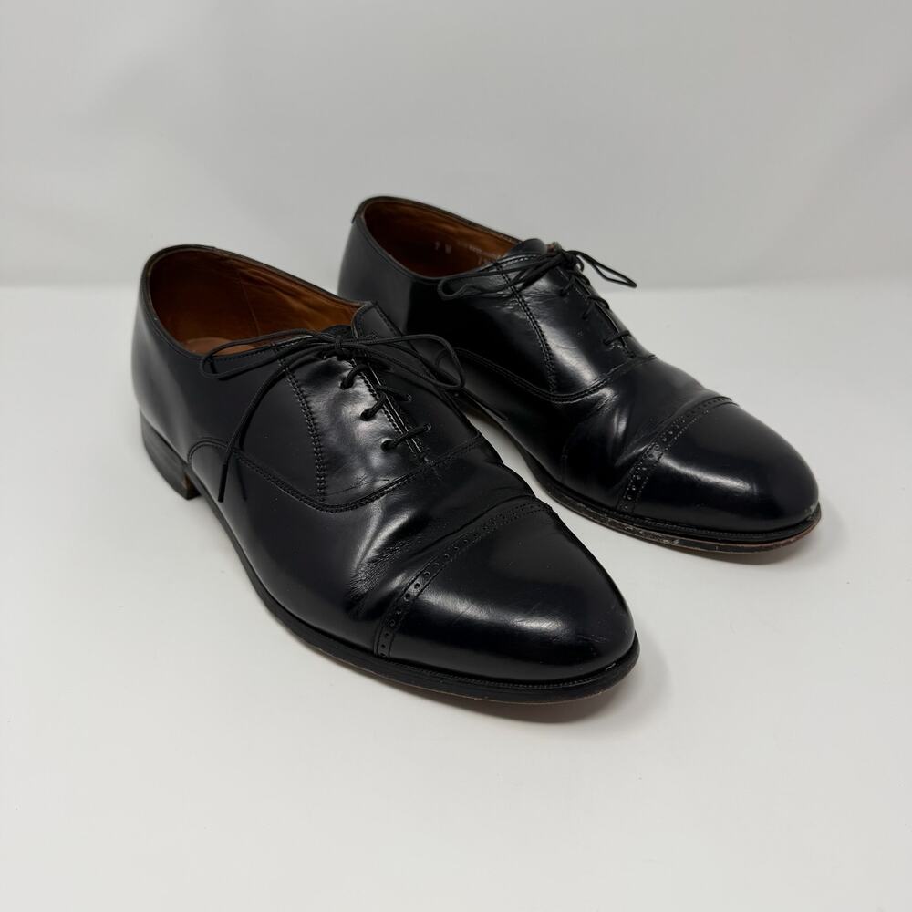 Bostonian Classics Black Leather Cap Toe Oxfords Sz 9W